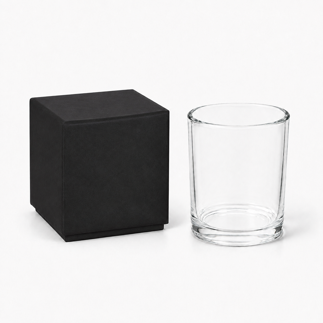 Glas Käerzenhirstellung (Clear & Black)