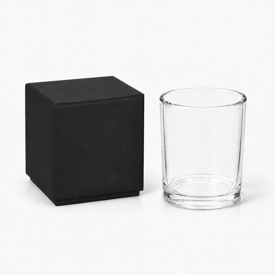 Glas Käerzenhirstellung (Clear & Black)