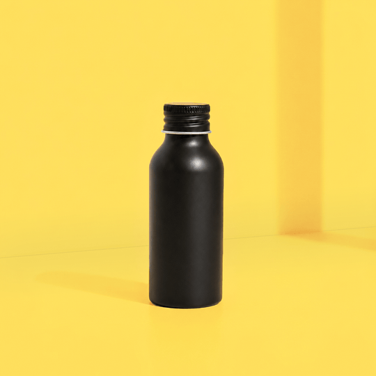 Limitéiert Editioun: Black Gloss Aluminium Fläschen | Exklusiv Finish