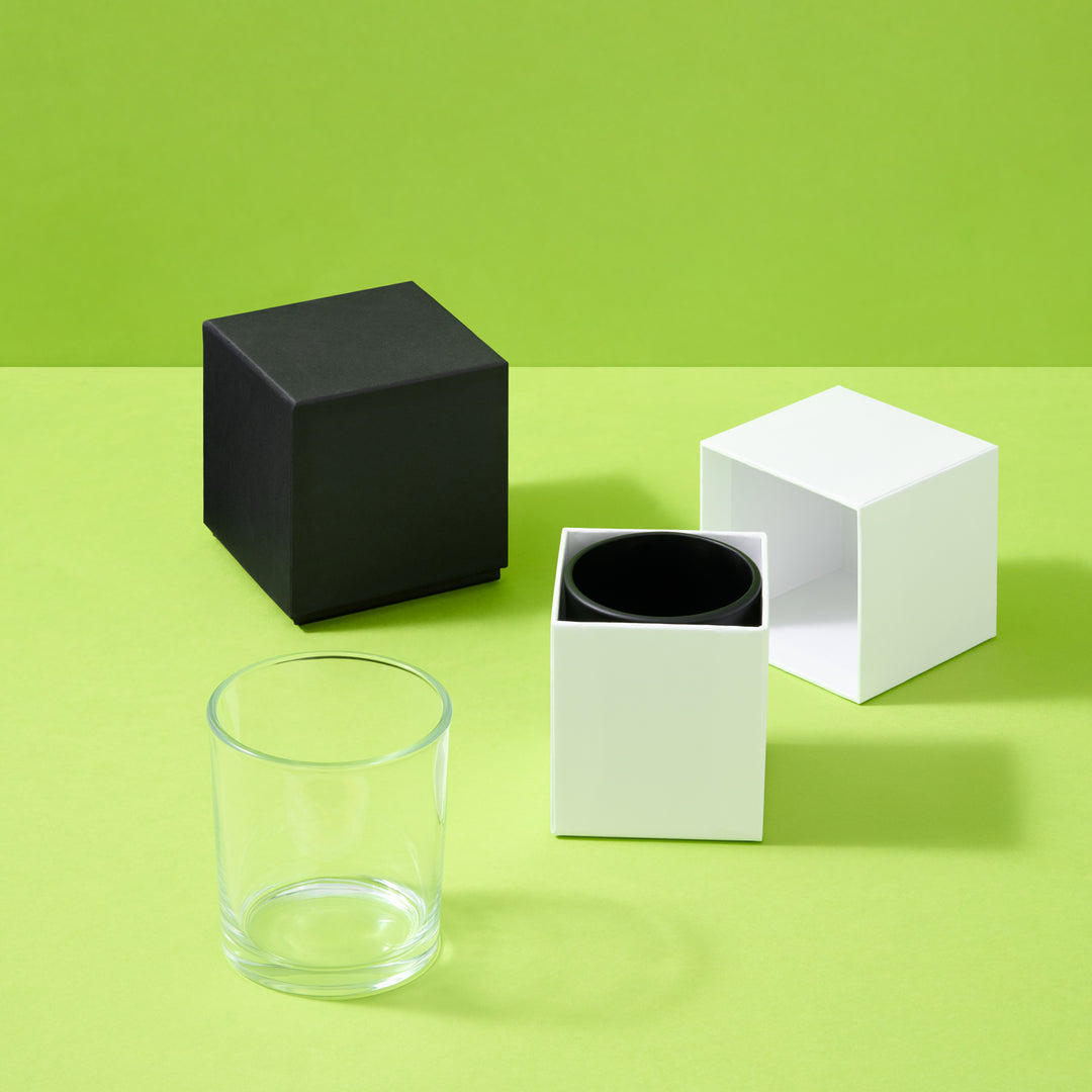 Glas Käerzenhirstellung (Clear & Black)