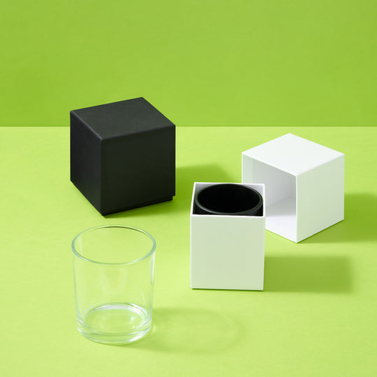 Glas Käerzenhirstellung (Clear & Black)