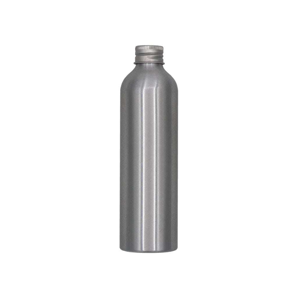 Silver Aluminium Screw Lid Bottles with Optional Pump or Spray Caps T9910 - Tinware Direct